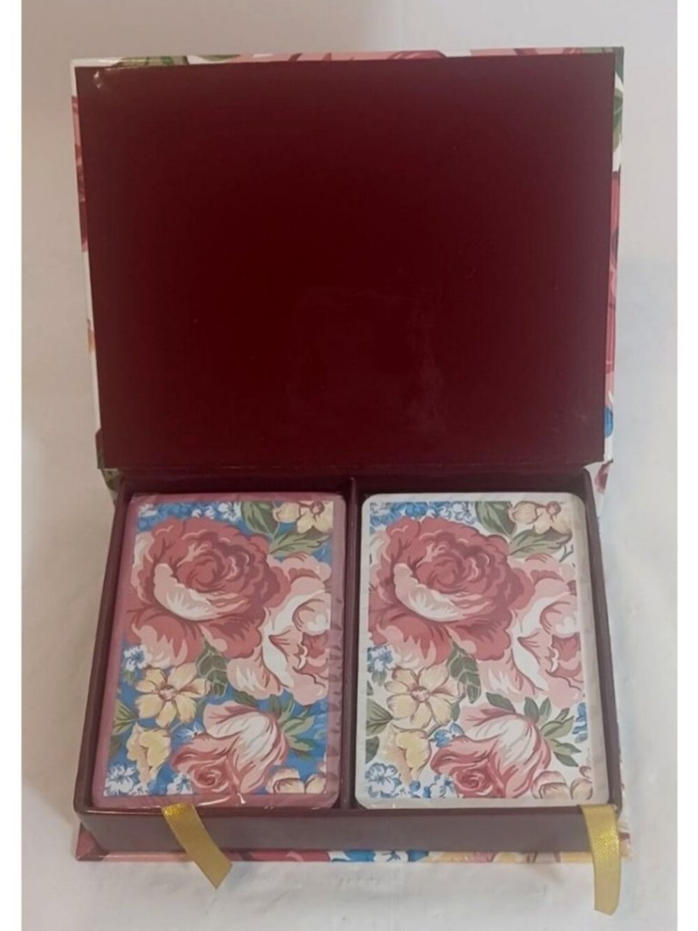 NOS Vintage 1994 Avon double Deck Playing Cards Rose & Floral Design Sealed New